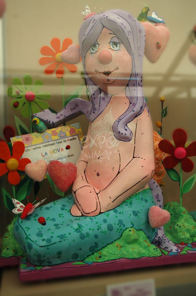Año 2012, falla Poetas Anónimos, Real de Gandia, sección decimosexta Infantil, Artista: Diego Palacios Pérez.