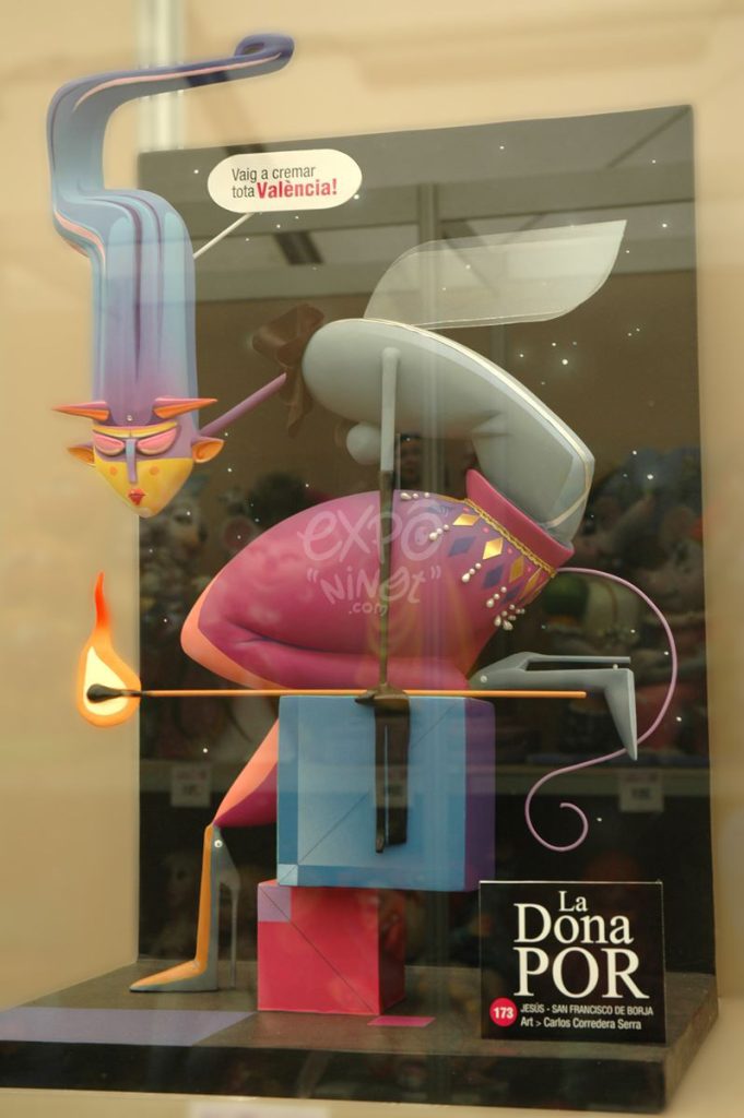 Año 2012, falla Jesús, San Francisco de Borja, sección segunda Infantil, Artista: Carlos Corredera.