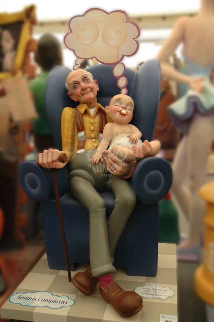 Año 2012, falla Serranos Plaza de los Fueros, sección segunda b, Artista: José Miguel Ballester García.
