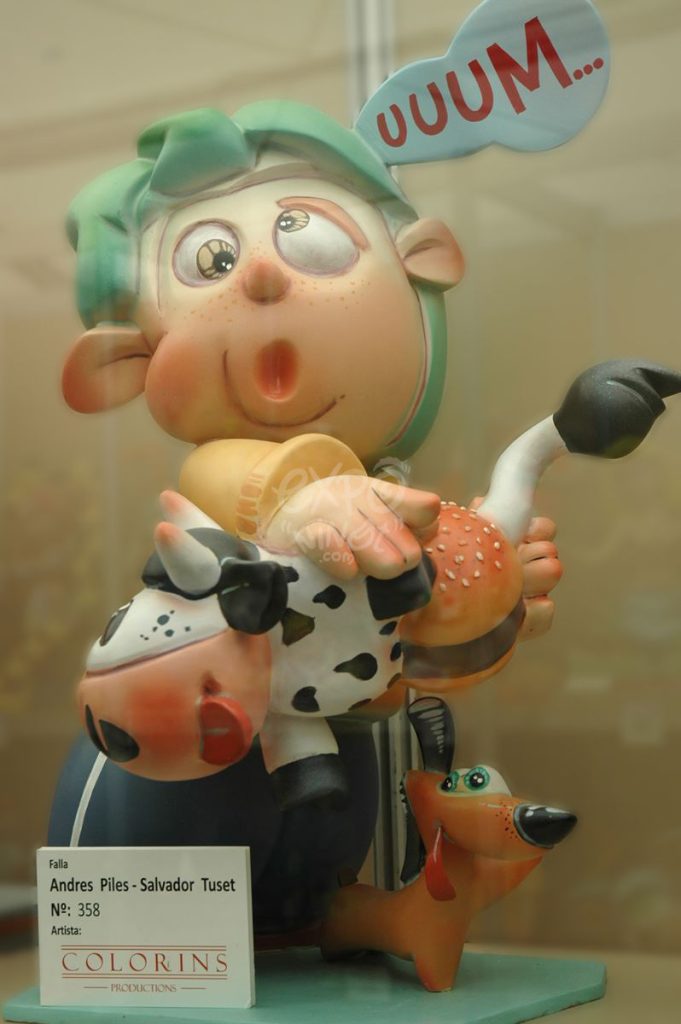 Año 2012, falla Andrés Piles Ivars, Salvador Tuset, sección tercera Infantil, Artista: Francisco Banaclocha “Colorins”.