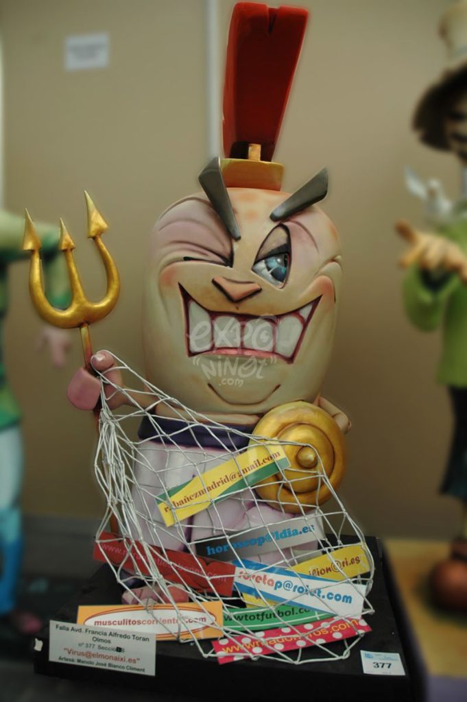 Año 2012, falla Avenida de Francia Alfredo Torán y Olmos, sección sexta b, Artista: Manuel Blanco Climent.
