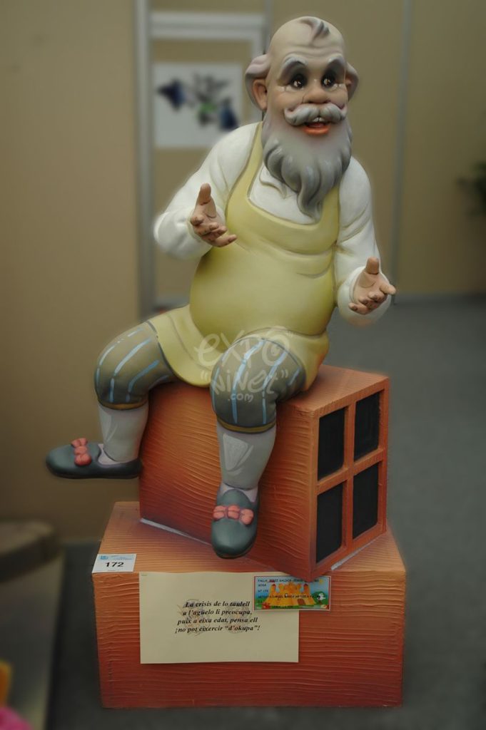 Año 2012, falla Pérez Galdós, Jesús, Maestro Sosa, sección séptima c, Artista: Daniel Barea Ortiz.