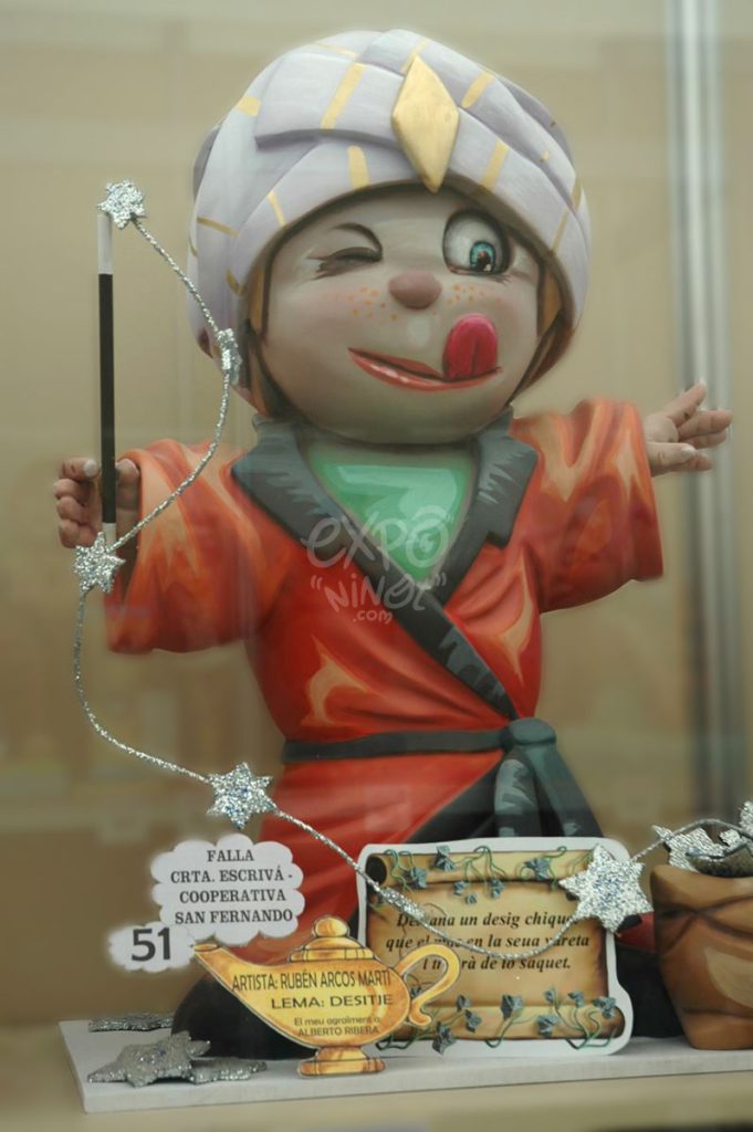 Año 2012, falla Carretera Escrivá, Cooperativa San Fernando, sección novena Infantil, Artista: Rubén Arcos Martí.