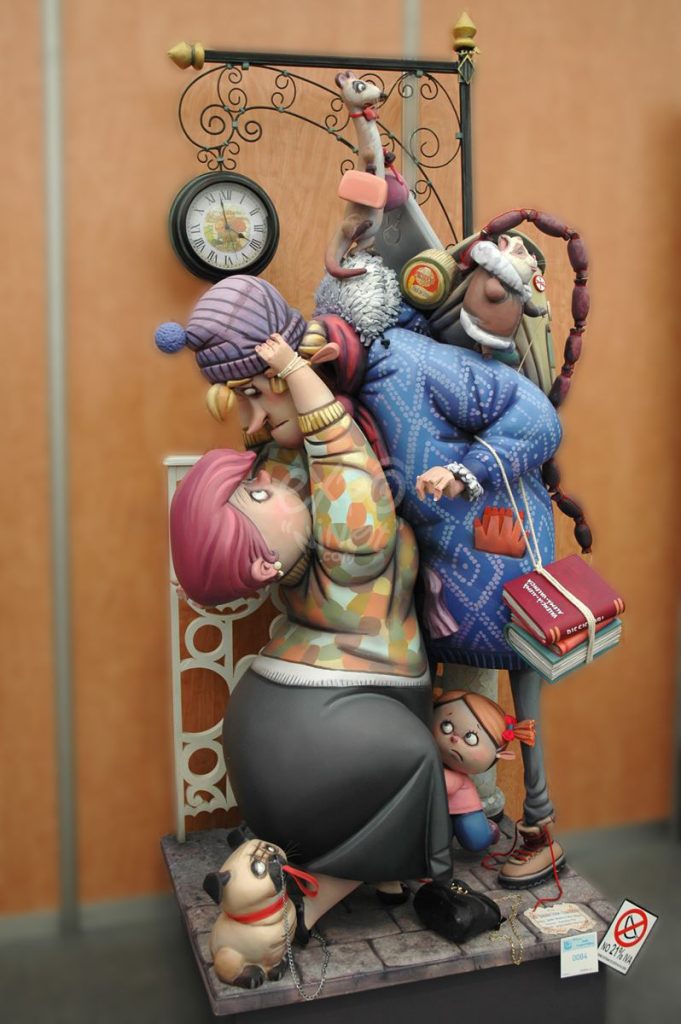 Año 2013, falla Grabador Esteve, Cirilo Amorós, sección primera a, Artista: Javier Álvarez-Sala Salinas.