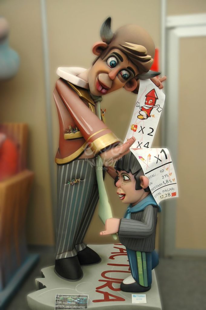 Año 2013, falla Ramiro de Maeztu, Humanista Furió, sección segunda b, Artista: Carlos López Martínez.