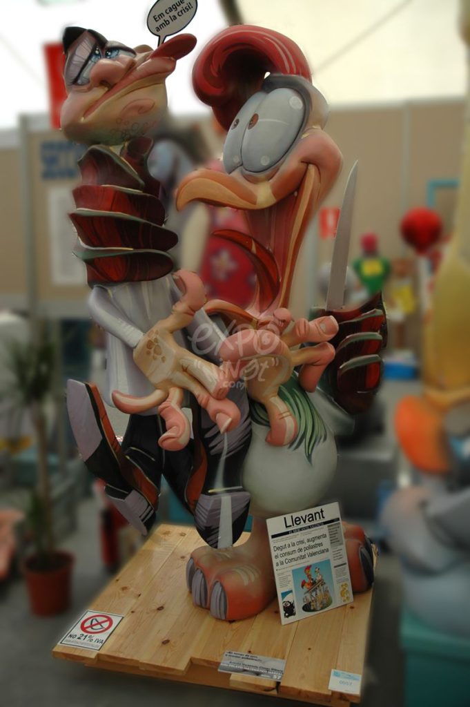 Año 2013, falla Pelayo, Matemático Marzal, sección sexta a, Artista: Venancio Cimas.