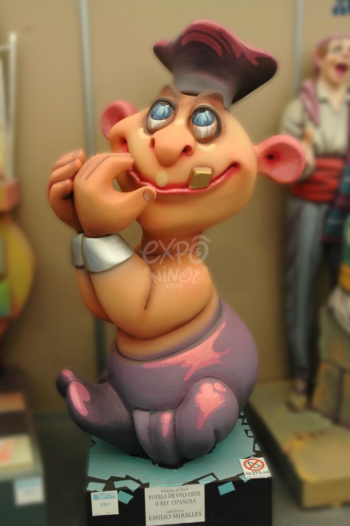 Año 2013, falla Puebla de Valverde, segunda República Española, sección sexta c, Artista: Emilio Miralles Ferrero.