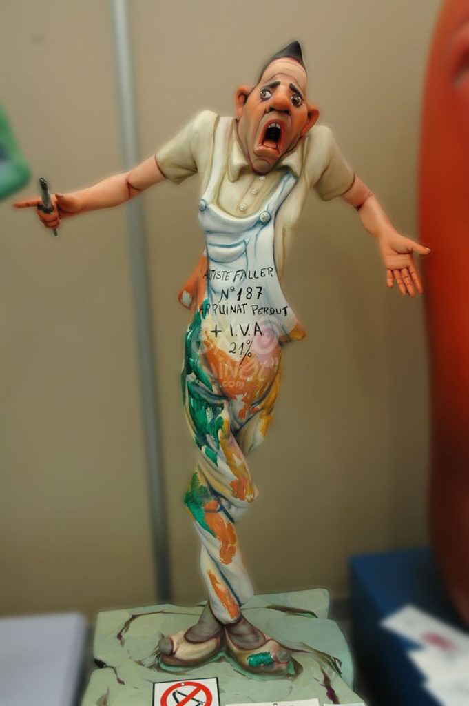 Año 2013, falla Carteros, Litógrafo Pascual Abad, sección séptima b, Artista: Juan Ruíz Recio.