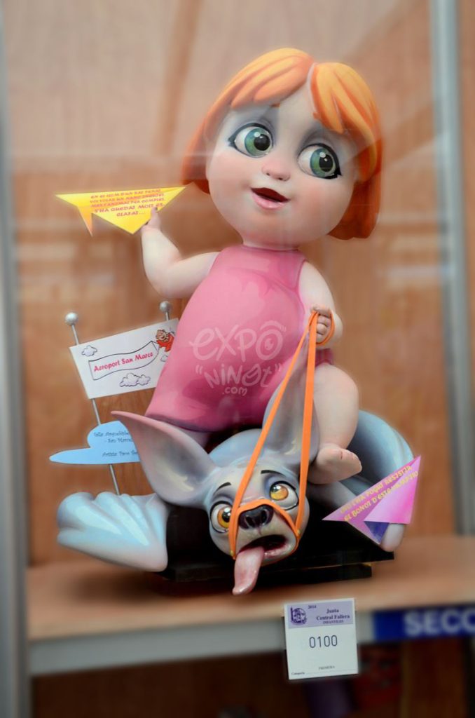 Año 2014, falla Arzobispo Olaechea,. San Marcelino, sección primera Infantil, Artista: Francisco Torres.