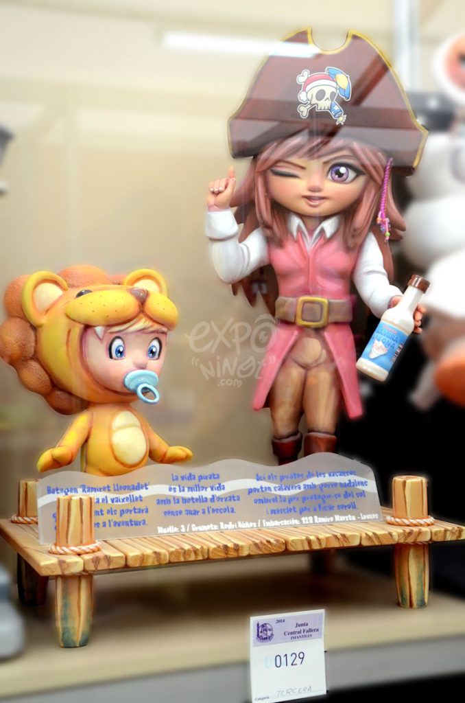 Año 2014, falla Ramiro de Maeztu, Los Leones, sección tercera Infantil, Artista: Rodrigo Núñez.