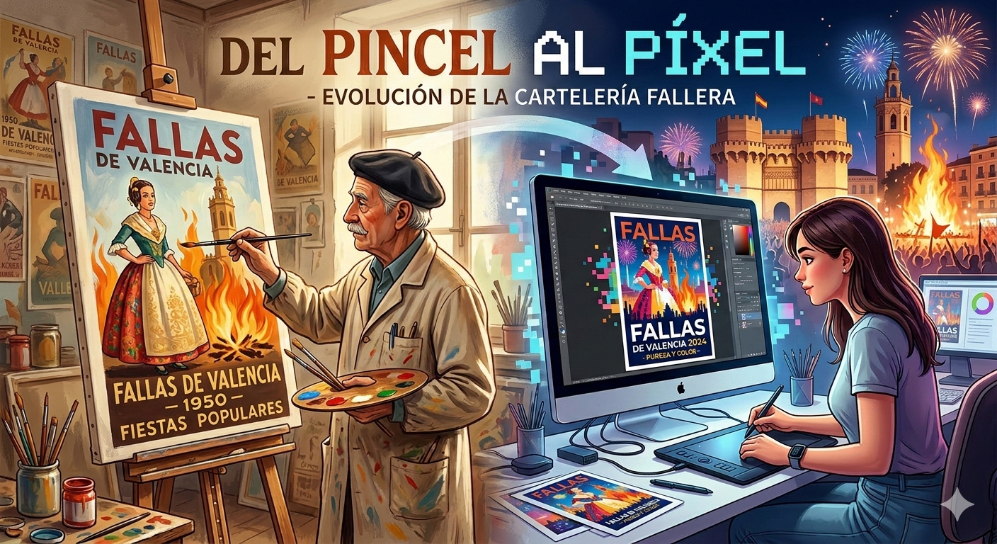 Del Pincel al Píxel: Evolución de la Cartelería Fallera