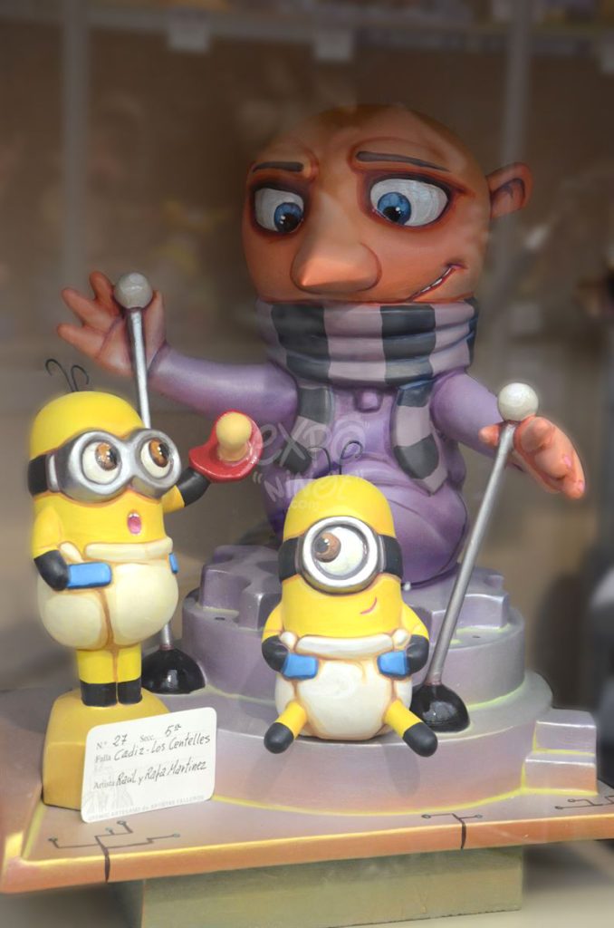 Año 2014, falla Cádiz, Los Centelles, sección quinta Infantil, Artista: Raúl Martínez Ruíz.