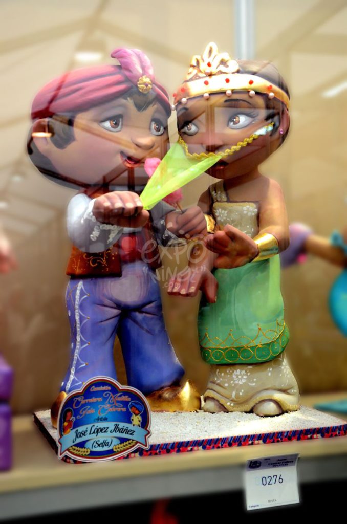 Año 2014, falla Carrera Malilla, Isla Cabrera, sección sexta Infantil, Artista: José López Ibáñez.