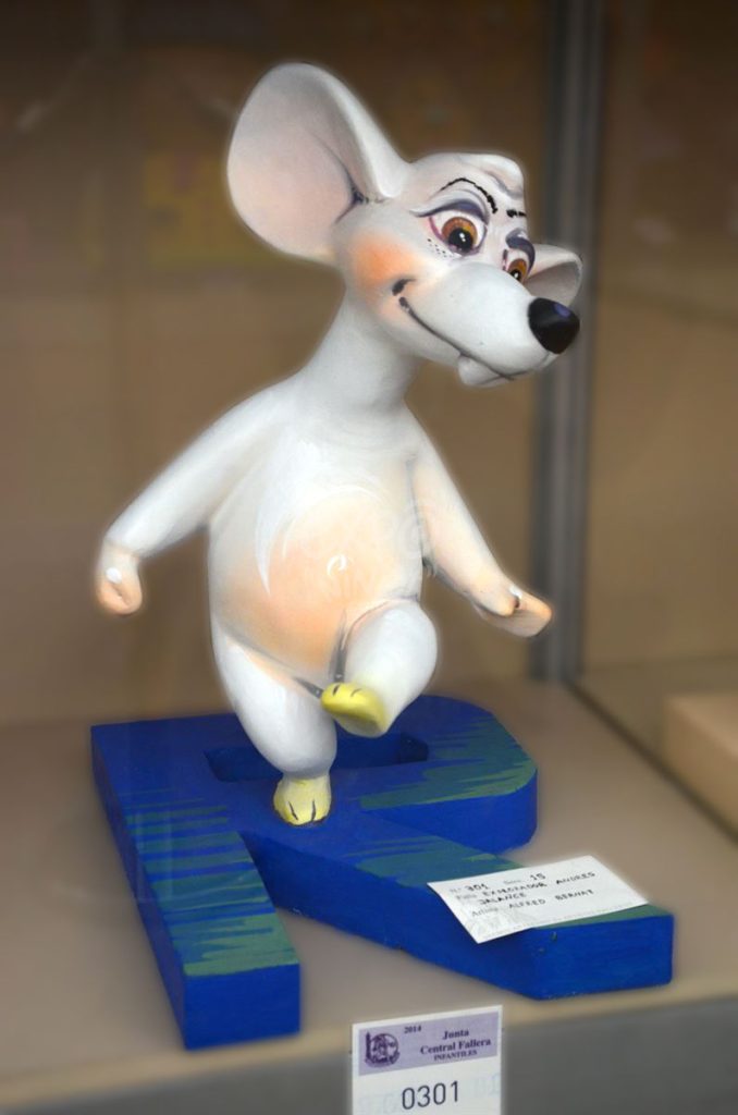 Año 2014, falla Explorador Andrés, Jalance, sección decimoquinta Infantil, Artista: Alfredo Bernat Cano.