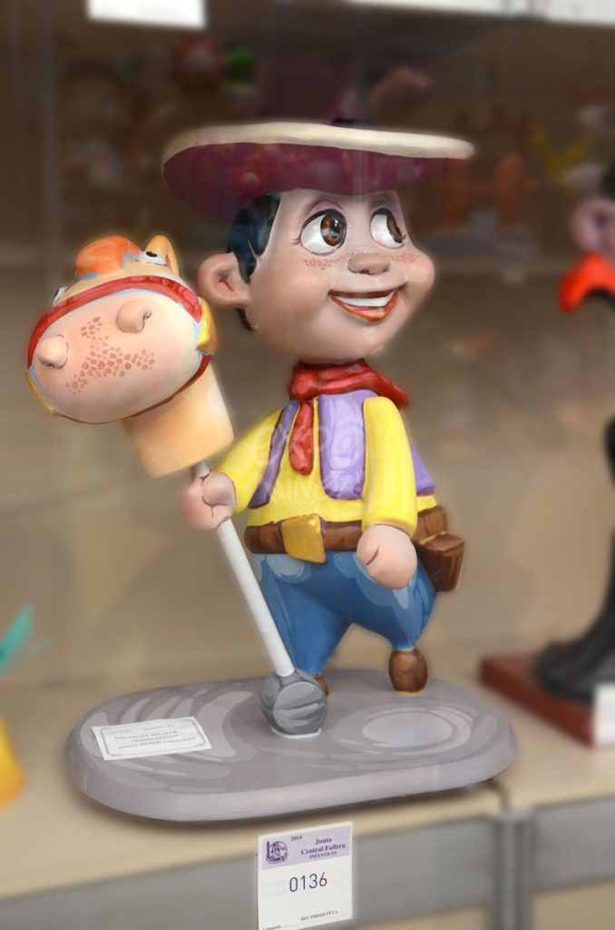 Año 2014, falla Felipe Bellver, Madre Rafols, sección decimoquinta Infantil, Artista: José Miguel Corachán Lagunas.