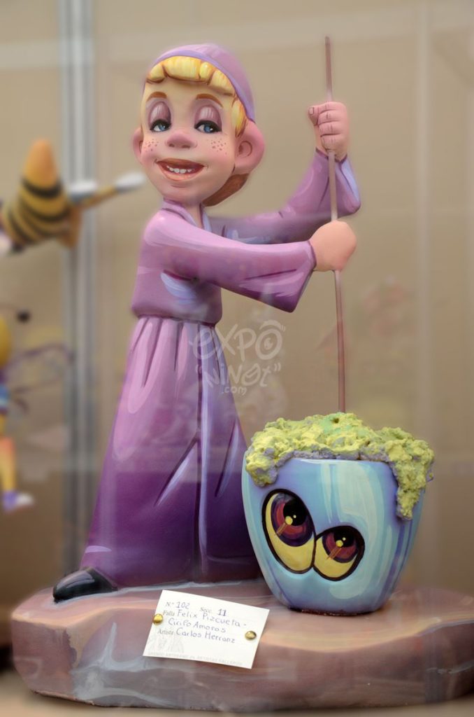 Año 2014, falla Félix Pizcueta, Cirilo Amorós, Ruzafa, sección undécima Infantil, Artista: Carlos Alberto Herranz Martínez.