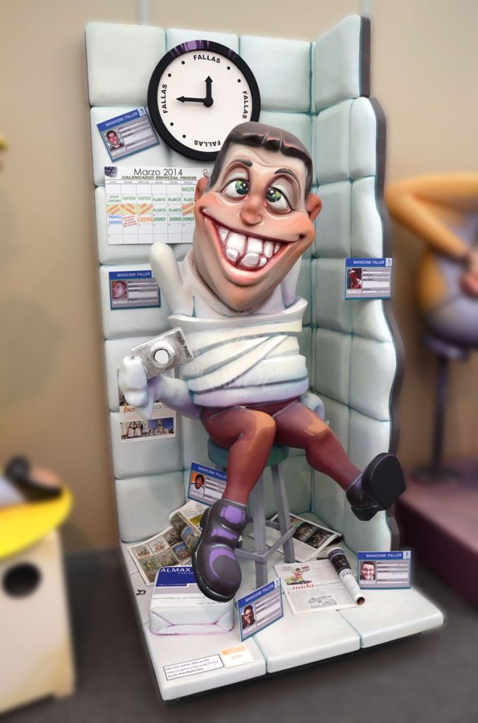 Año 2014, falla Islas Canarias, Dama de Elche, sección tercera a, Artista: Sergio Musoles Ros.