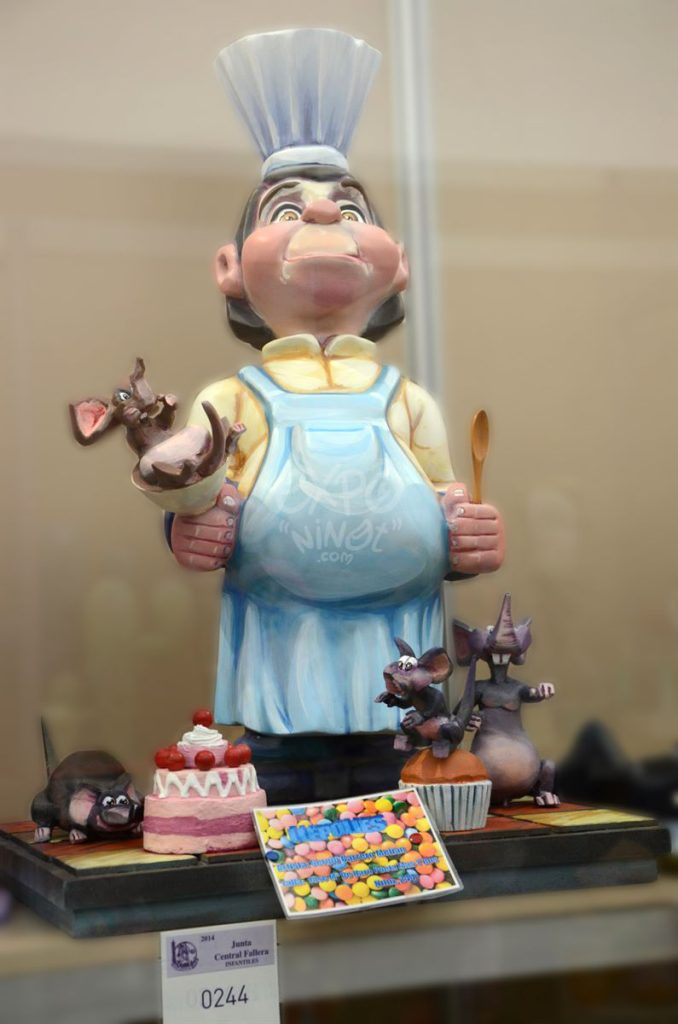 Año 2014, falla José María Haro, Poeta Mas y Ros, sección séptima Infantil, Artista: Sergio Carrero Melián.