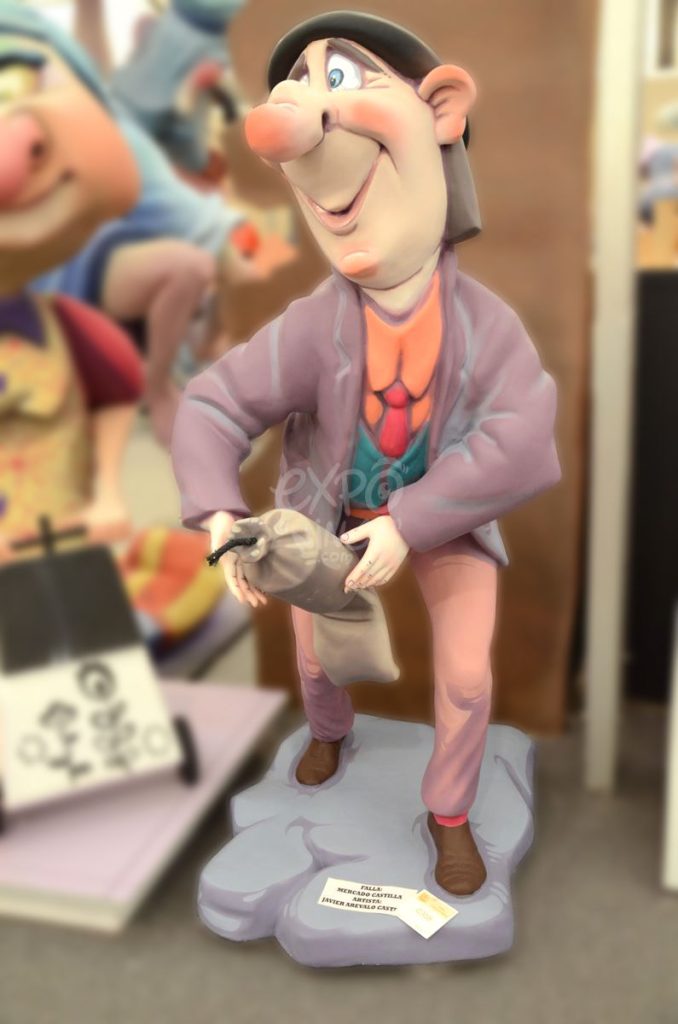 Año 2014, falla Mercado de Castilla, sección quinta b, Artista: Javier Arévalo Castilla.