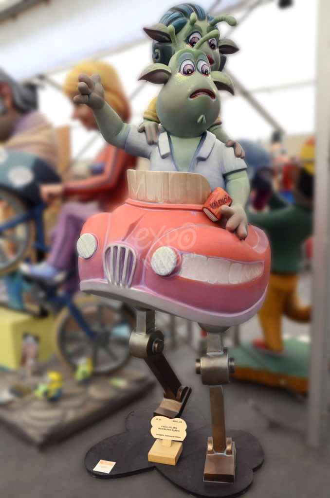 Año 2014, falla Pelayo, Matemático Marzal, sección quinta a, Artista: Venancio Cimas.