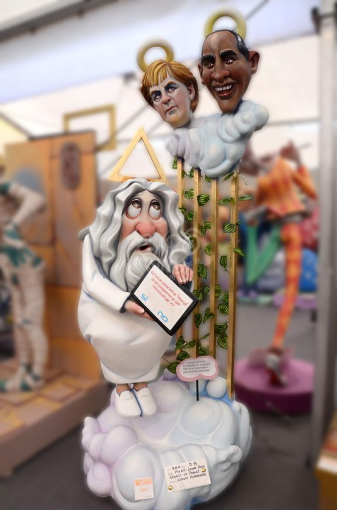 Año 2014, falla Pío doce, Jaime Roig, sección quinta b, Artista: Vicente Herrando Soler.