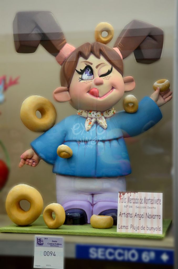 Año 2014, falla Plaza Mercado de Monteolivete, sección sexta Infantil, Artista: Ángel Navarro Requena.