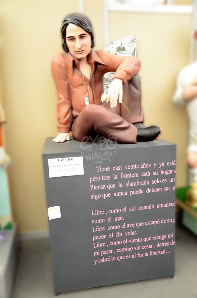 Año 2014, falla Rubén Darío, Fray Luis Colomer, sección quinta a, Artista: Vicent Maldonado.
