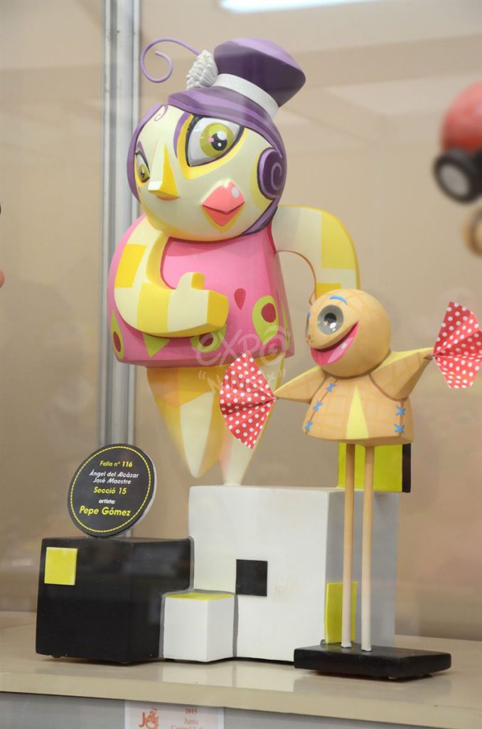 Año 2015, falla Ángel del Alcázar, José Maestre, sección decimoquinta Infantil, Artista: José Luis Gómez.