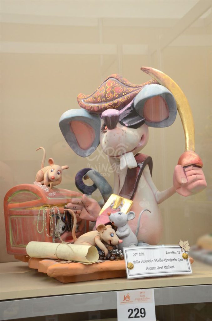 Año 2015, falla Antonio Molle, Gregorio Gea, sección decimotercera Infantil, Artista: Javier Gisbert Rodríguez.