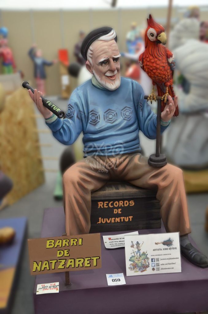Año 2015, falla Aras de Alpuente, Castell de Pop, sección cuarta a, Artista: Ximo Esteve Mares.