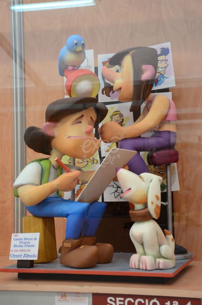 Año 2015, falla Camino Nuevo Picanya, Nicolau Primitiu, sección primera Infatil, Artista: Vicente Almela Caballé.