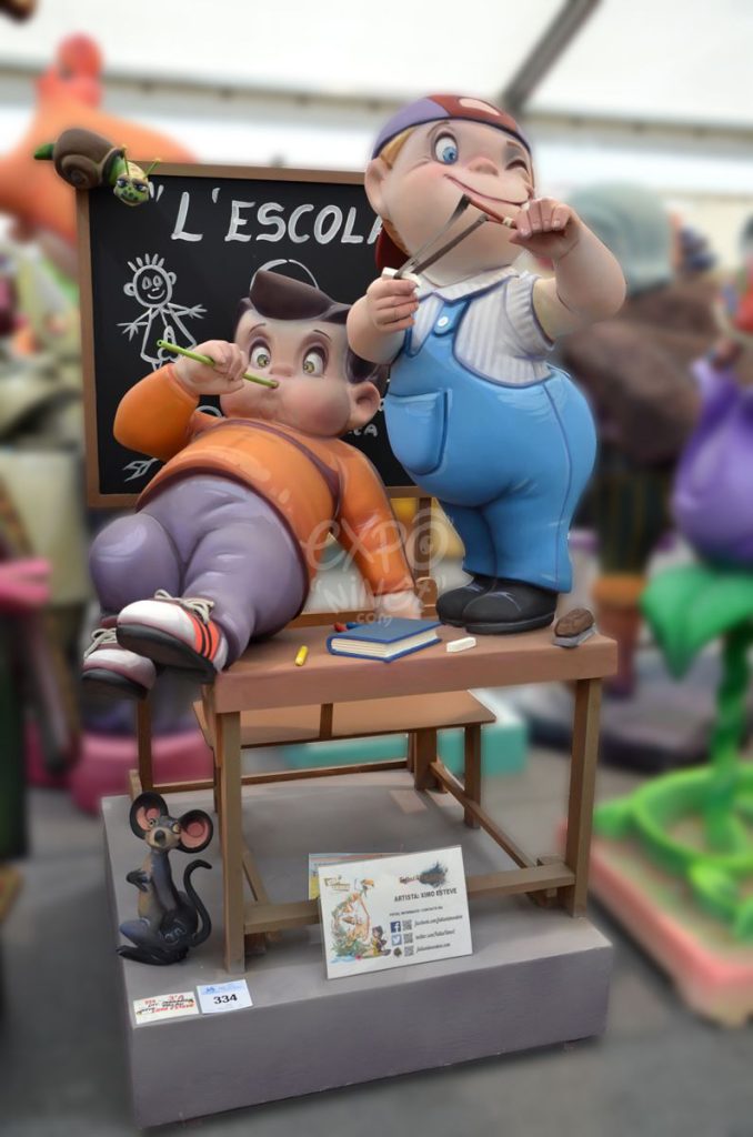 Año 2015, falla Doctor Marañón, Maestro Palau, sección tercera a, Artista: Ximo Esteve Mares.