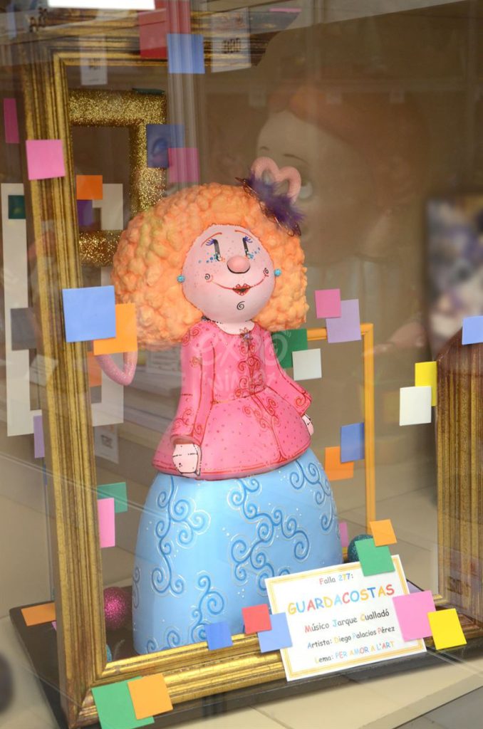 Año 2015, falla Guardacostas, Músico Jarque Cuallado, sección decimotercera Infantil, Artista: Diego Palacios Pérez.