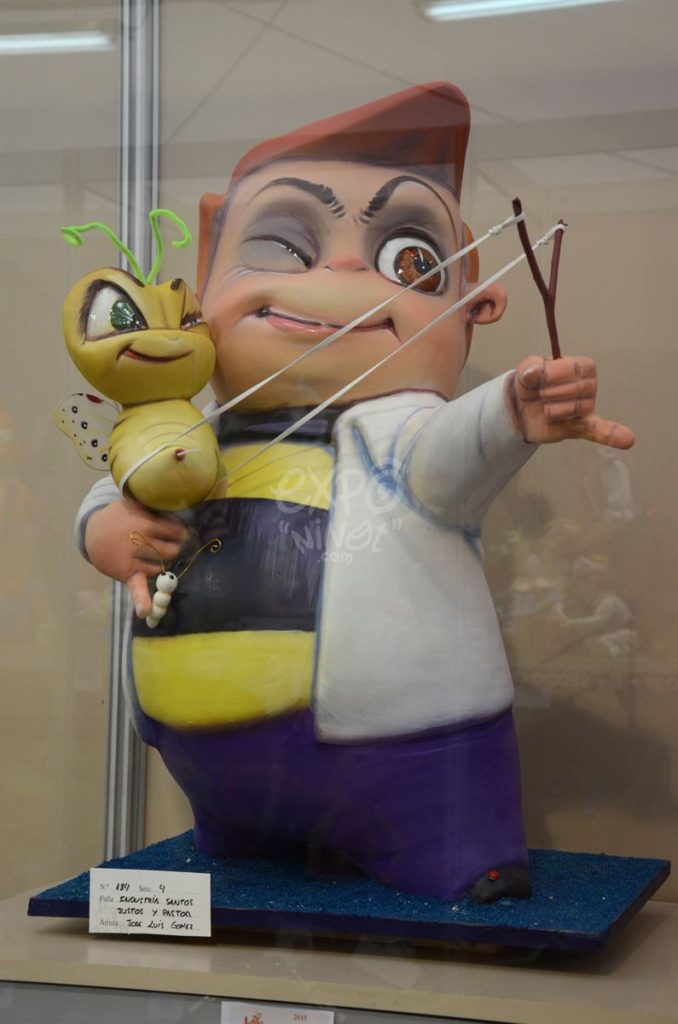 Año 2015, falla Industria, Santos Justo y Pastor, sección cuarta Infantil, Artista: José Luis Gómez Mira.