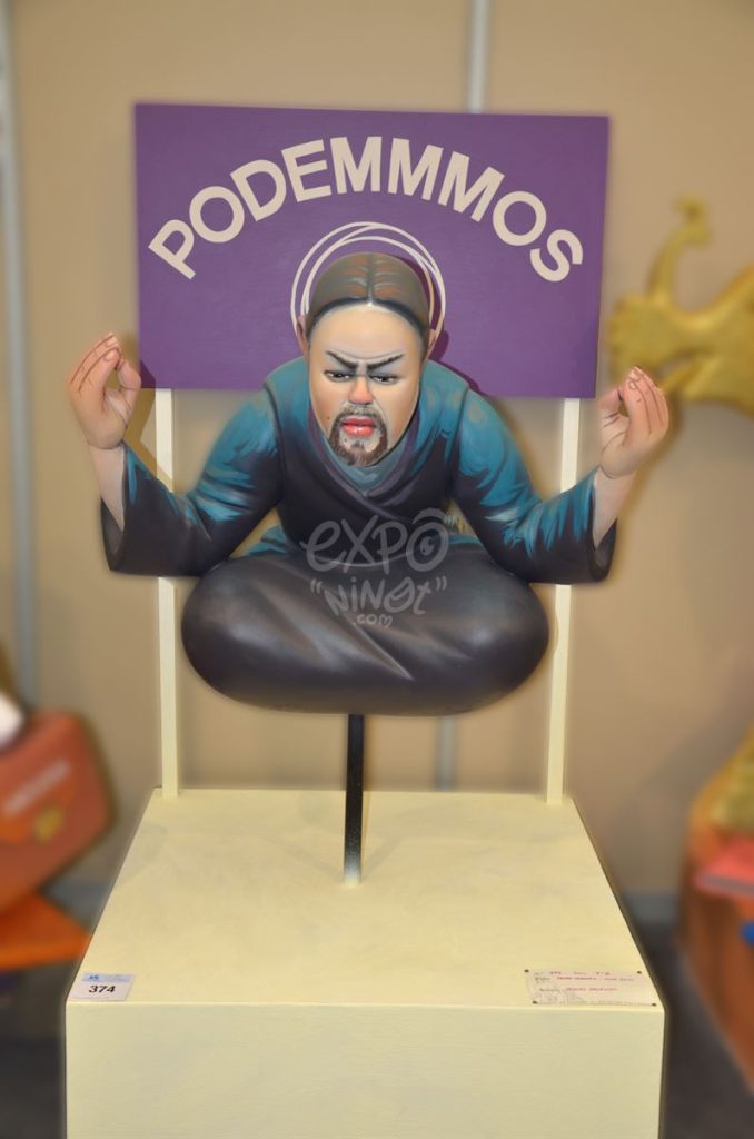 Año 2015, falla Pedro Cabanes, Juan veintitrés, Artista: Miguel Delegido Cabrito.