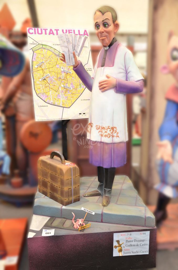 Año 2015, falla Pintor Domingo, Guillén de Castro, sección séptima b, Artista: Juanma Sánchez Cuenca.