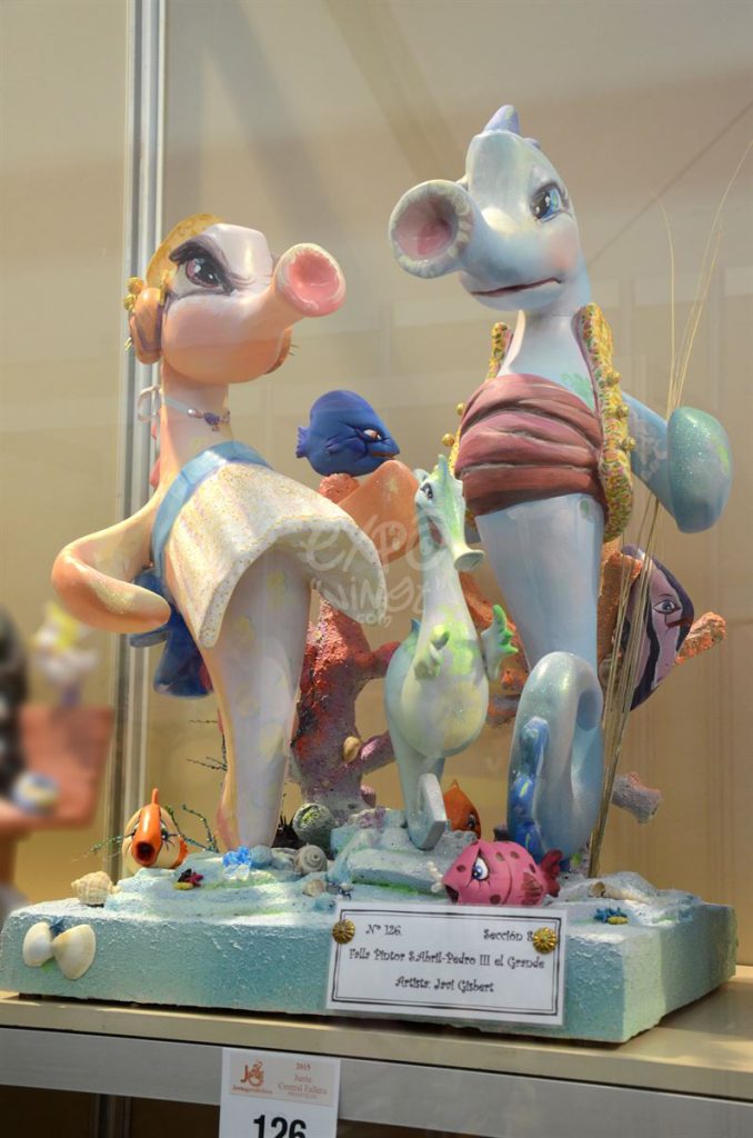 Año 2015, falla Pintor Salvador Abril, Pedro tercero el Grande, sección octava Infantil, Artista: Javier Gisbert Rodríguez.