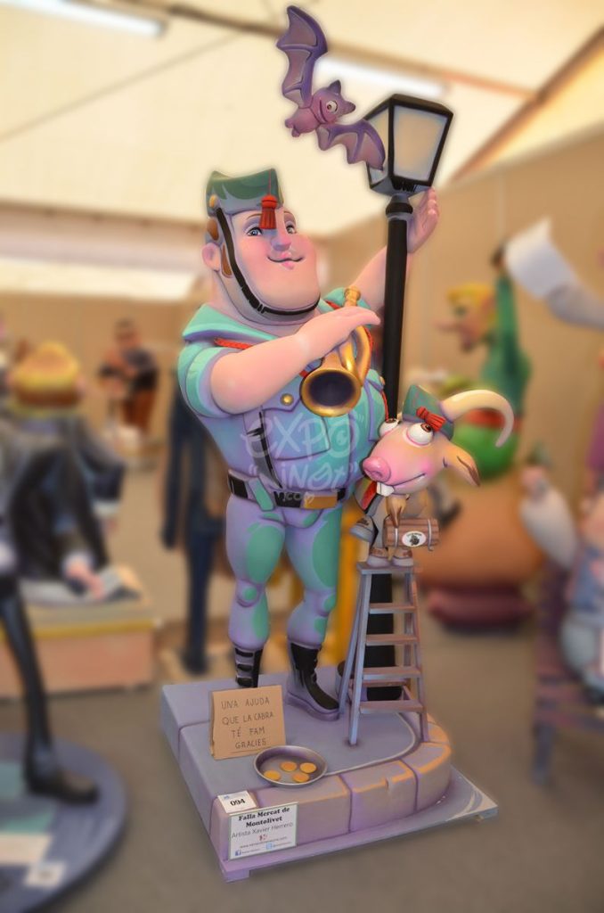 Año 2015, falla Plaza Mercado de Monteolivete, sección primera b, Artista: Xavier Herrero Martínez.
