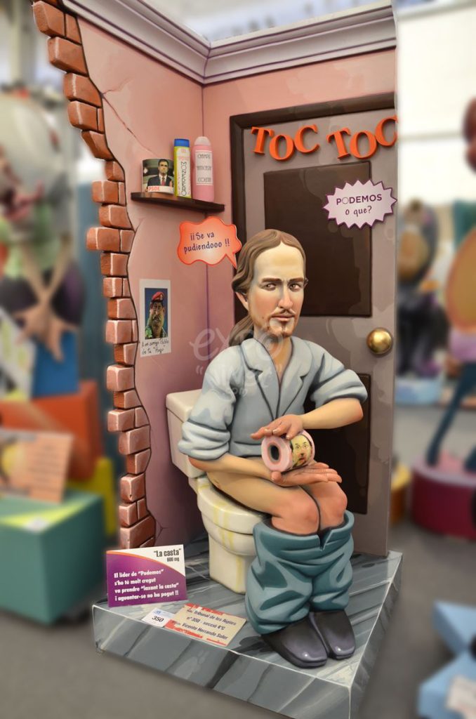Año 2015, falla Tribunal de les Aigues, sección cuarta c, Artista: Vicente Herrando Soler.