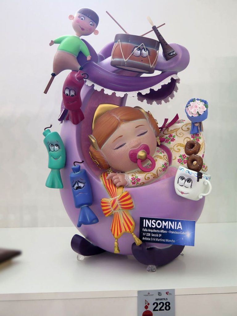 Año 2016, falla Arquitecto Alfaro, Francisco Cubells, sección tercera Infantil, Artista: Erik Martínez Moncho.