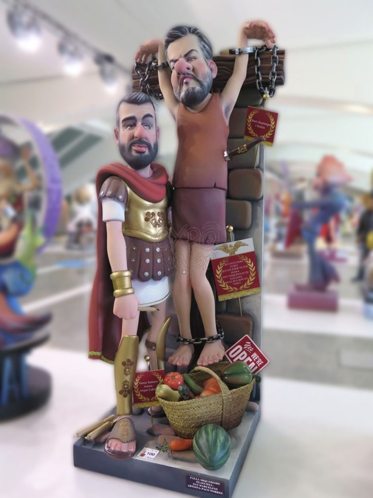 Año 2016, falla Arzobispo Olaechea, San Marcelino, Artista: Francisco Torres.