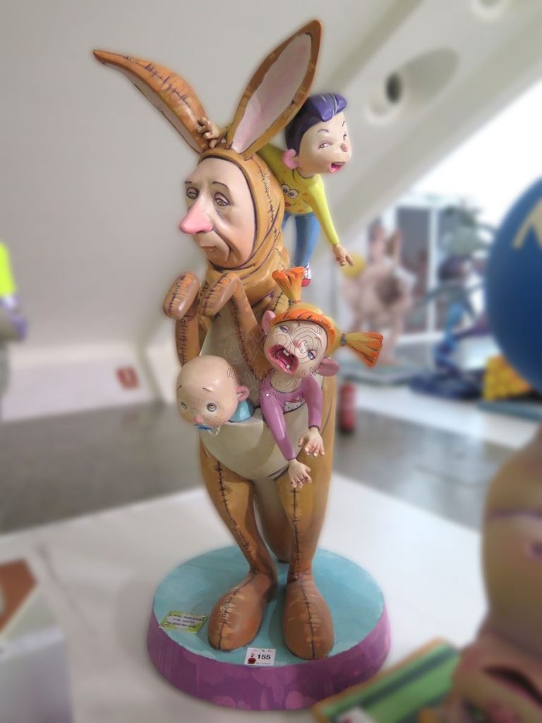 Año 2016, falla Barraca, Travesía Iglesia Rosario, Artista: Vicente Albert García.