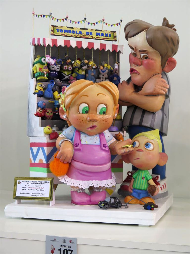 Año 2016, falla Bilbao, Maximiliano Thous, sección cuarta Infantil, Artista: Juan Ignacio Palao Gómez.