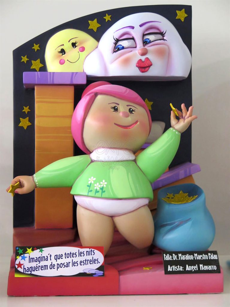 Año 2016, falla Doctor Marañón, Maestro Palau, sección octava Infantil, Artista: Ángel Navarro Requena.