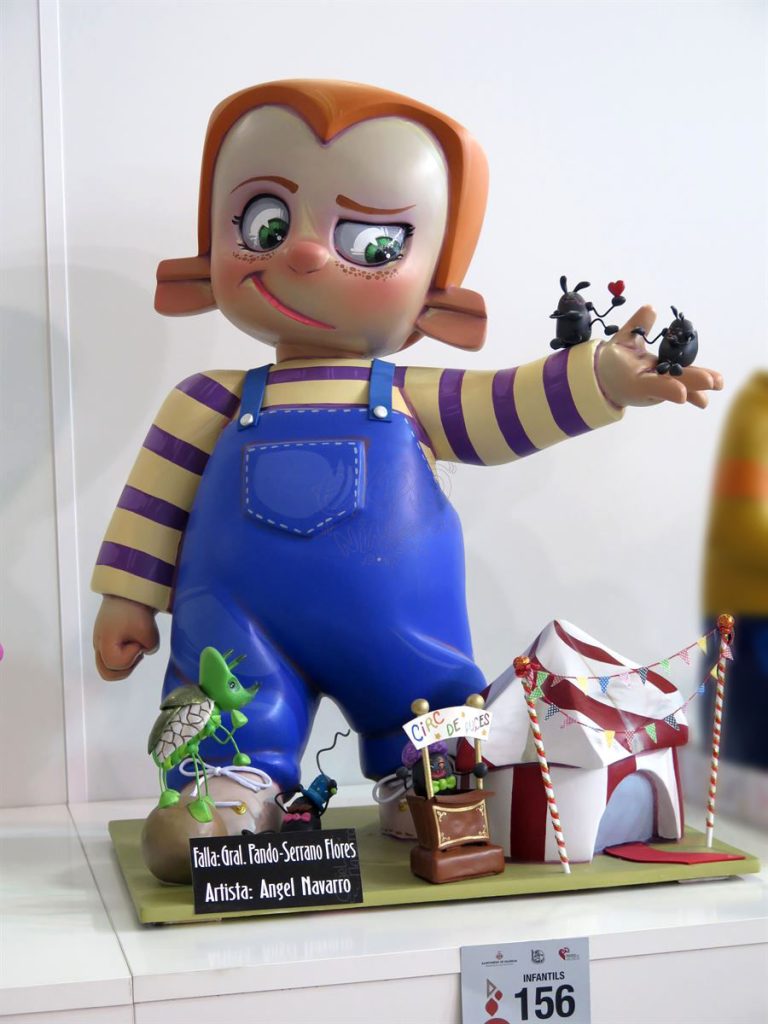 Año 2016, falla General Pando, Serrano Flores, sección quinta Infantil, Artista: Ángel Navarro Requena.