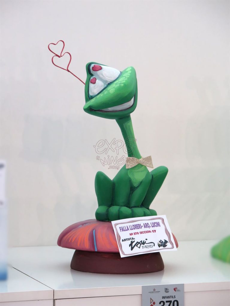 Año 2016, falla Llorers, Arquitecto Lucini, sección decimoséptima Infantil, Artista: Toni Fornés Quijano.