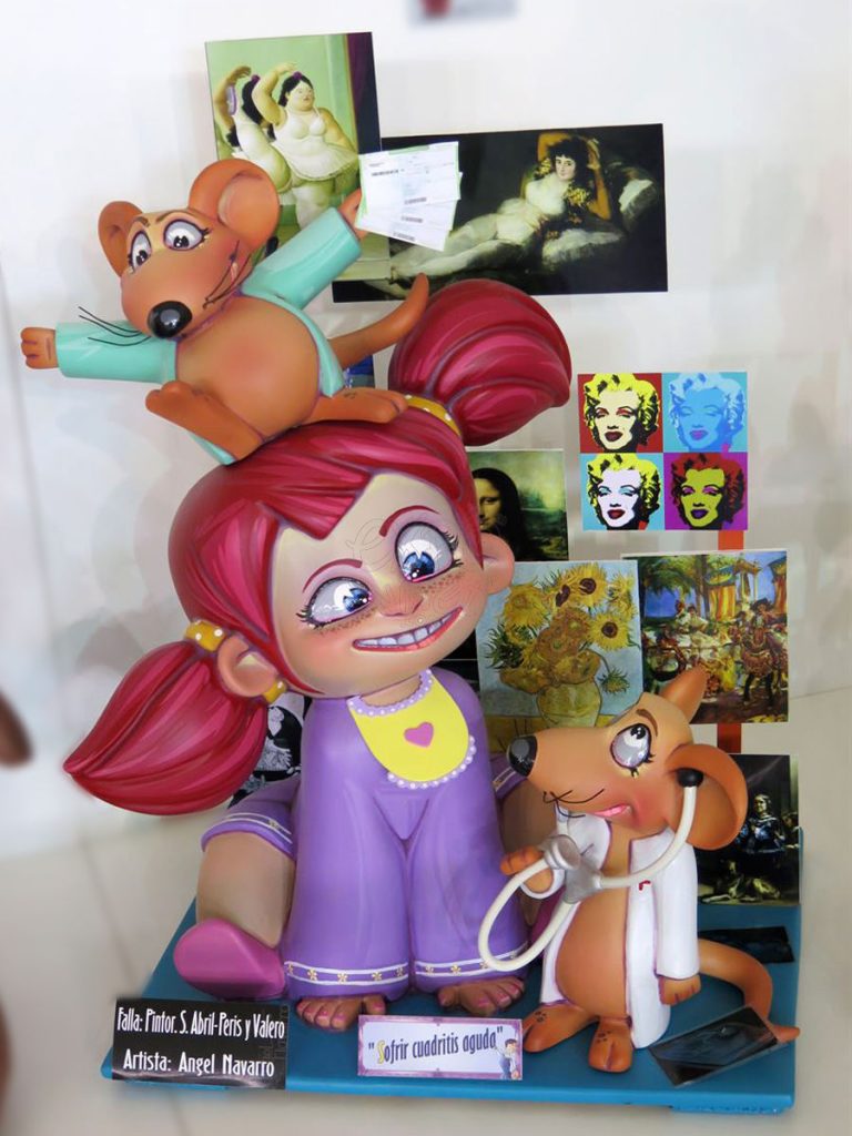 Año 2016, falla Pintor Salvador Abril, Peris y Valero, sección sexta Infantil, Artista: Ángel Navarro Requena.