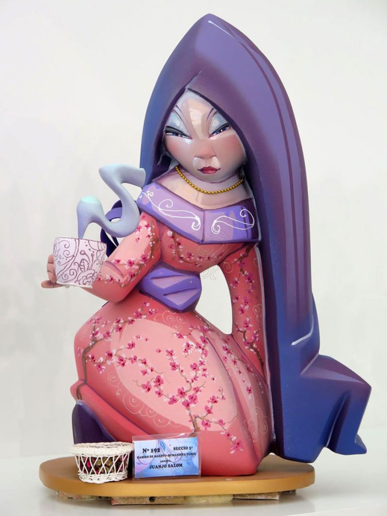 Año 2016, falla Ramiro de Maeztu, Humanista Furió, sección tercera Infantil, Artista: Juan José Salom.