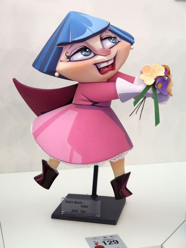 Año 2016, falla Ramiro de Maeztu, Los Leones, sección tercera Infantil, Artista: Javier Fernández Ruíz.